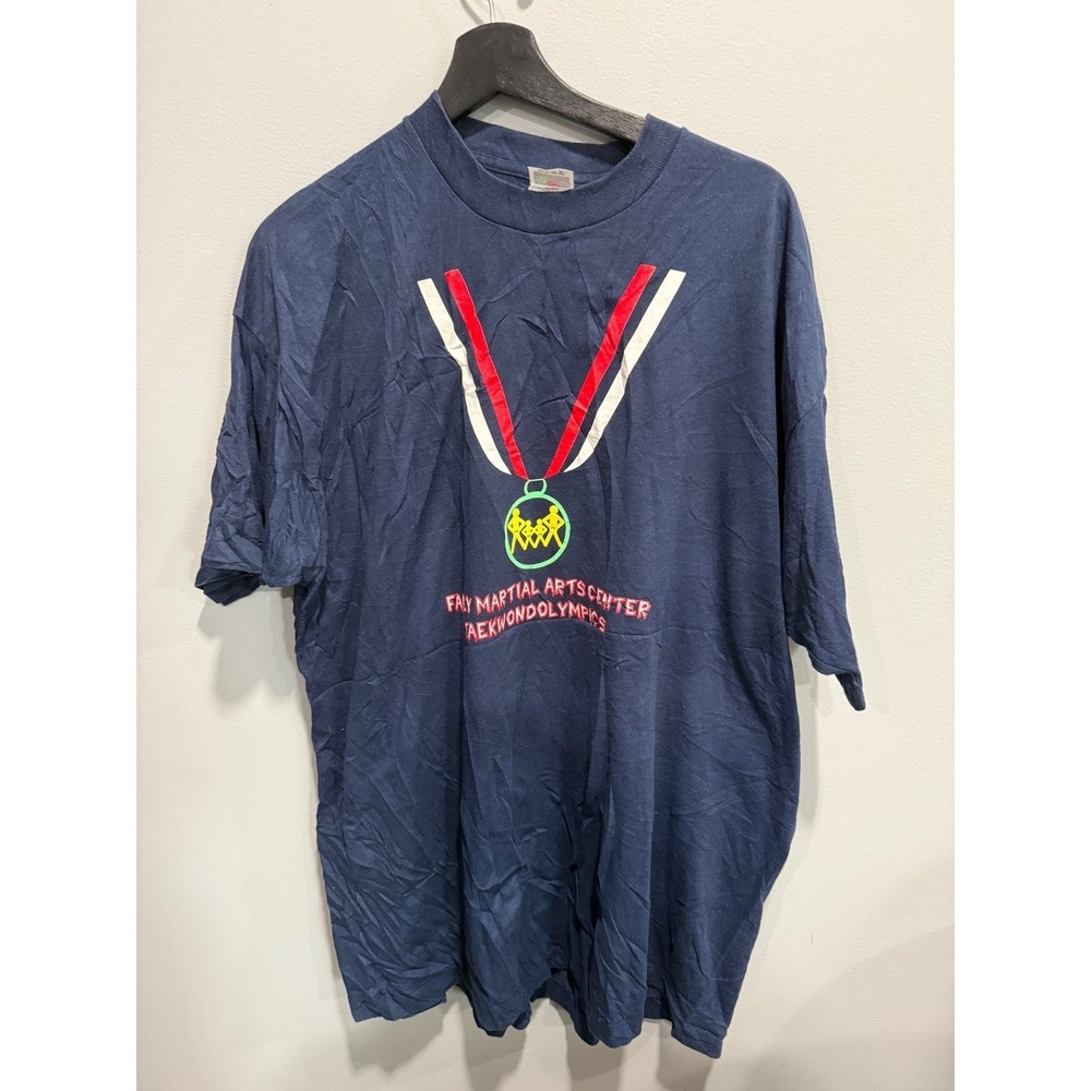 Vintage Fruit of the Loom‎ Taekwondo Olympics Martial Arts T Shirt XXL